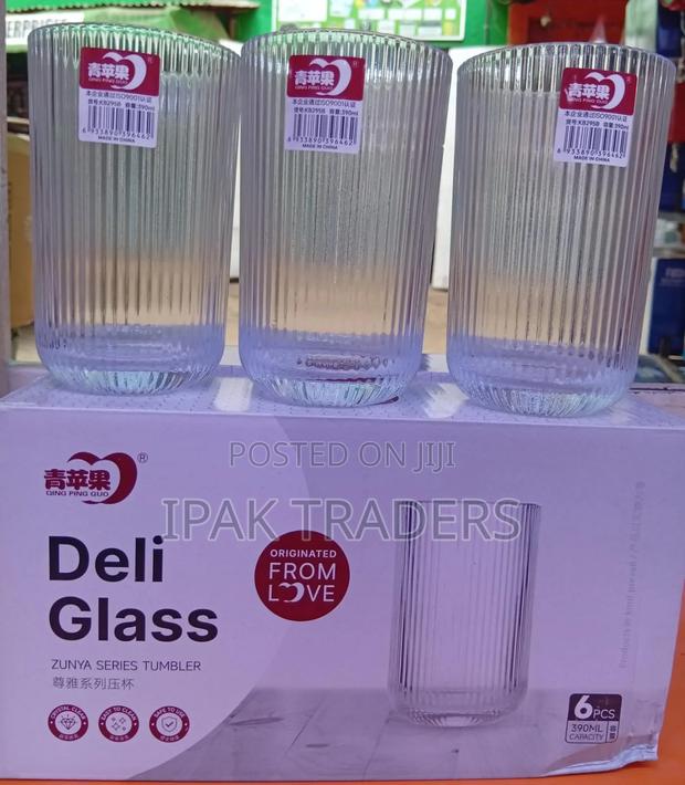 Unique Ribbed Aesthetic Water Glasses
390ml