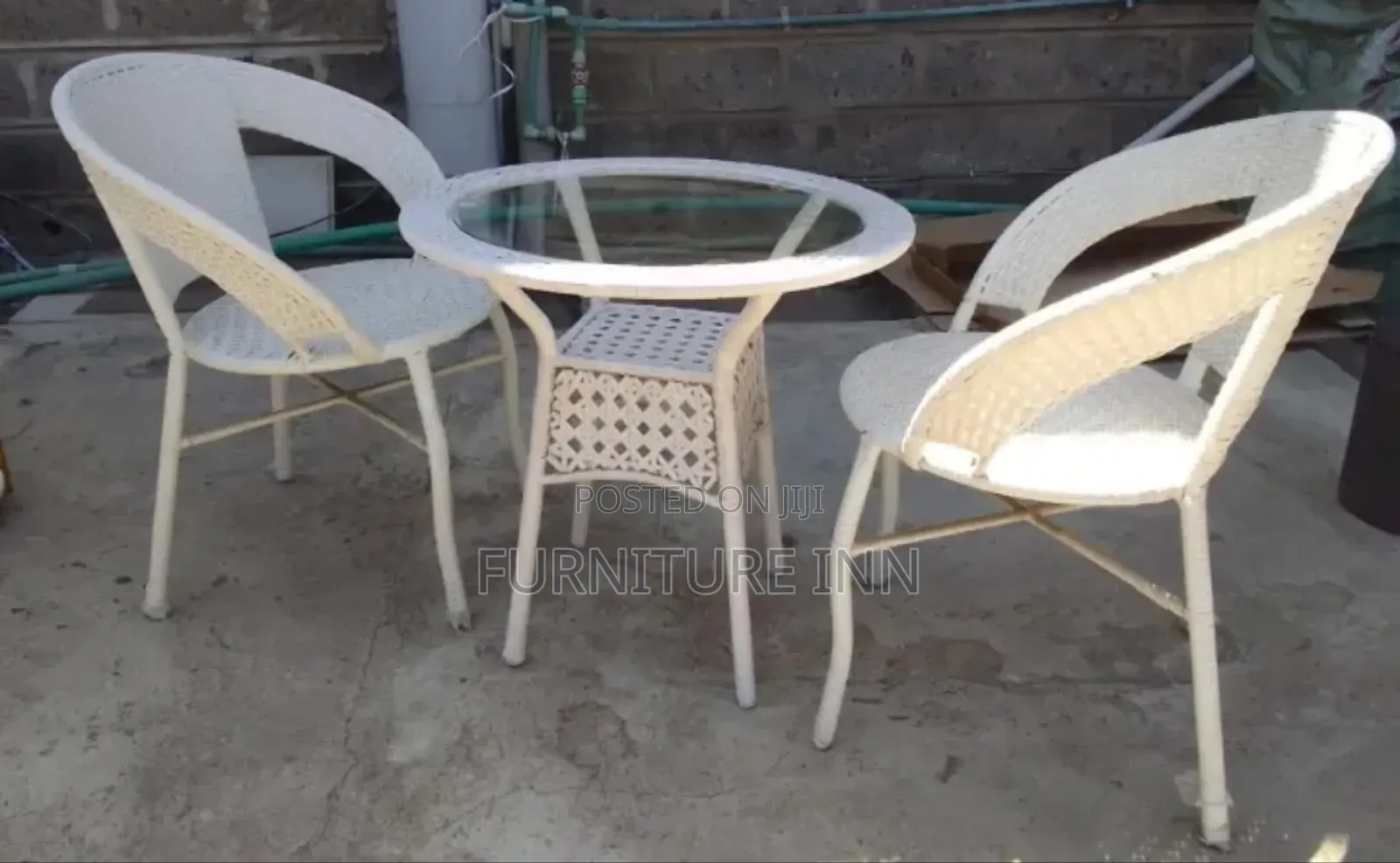 Comfortable Outdoor Table Set + 2 Chairs