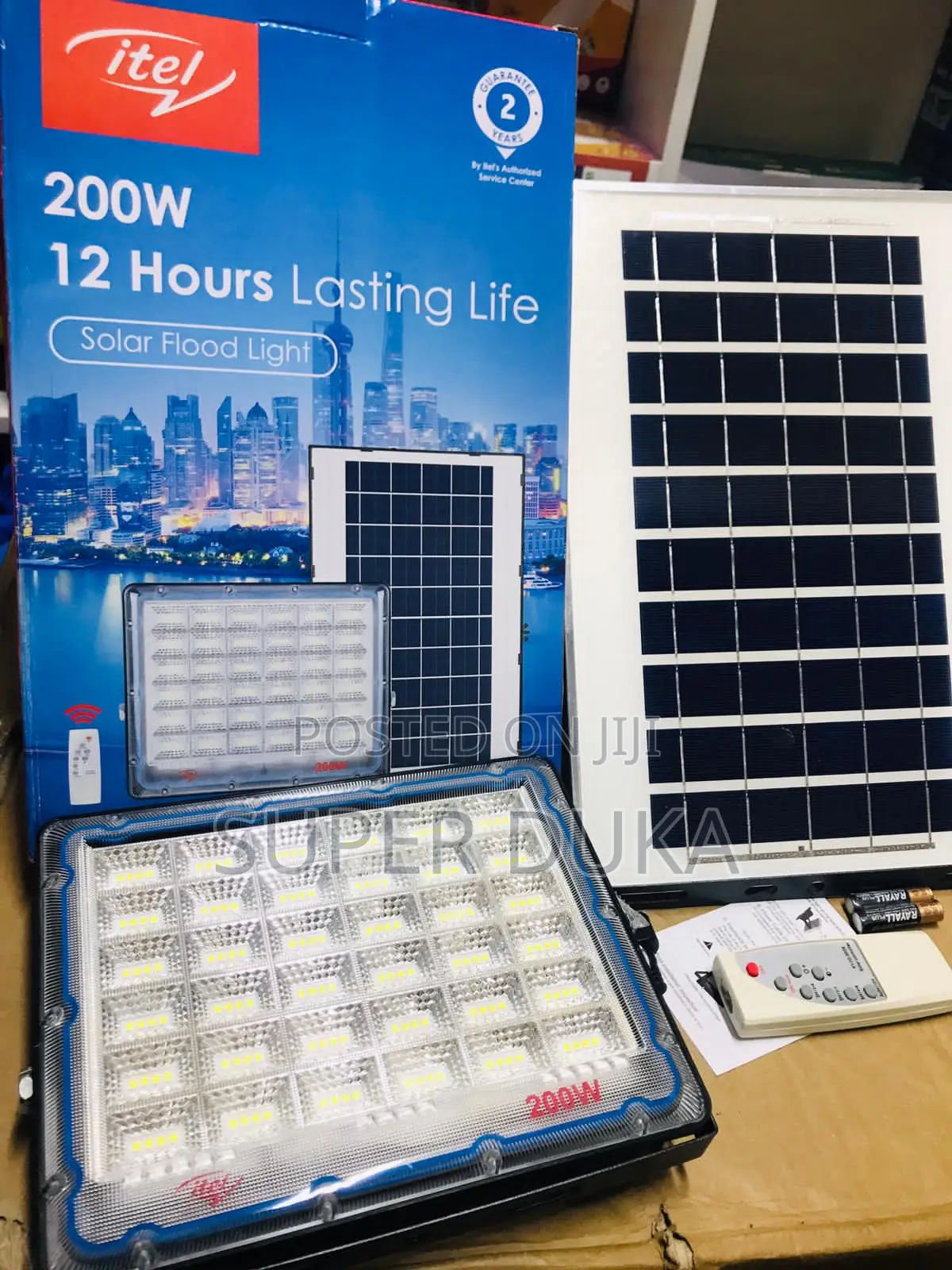 200w High-Brightness Led Floodlight. Itel Solar Auto on Off Light
