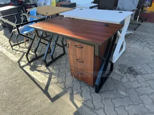 Modern Metallic Office/ Home Computer Study Desk+ Side Drawer