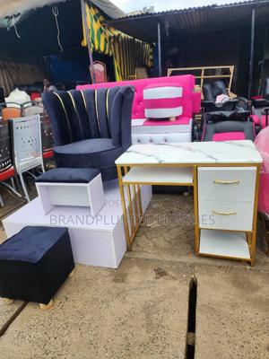 Executive Pedicure Seat and Marble Manicure Table - thumbnail 2