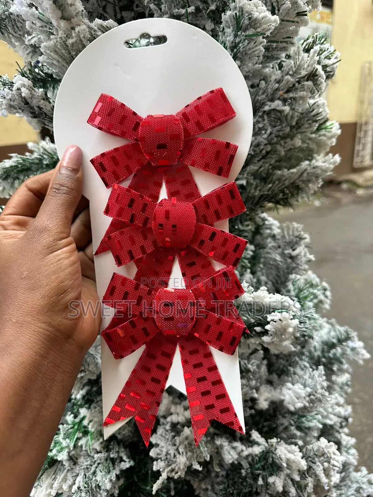 3 Pc Christmas Bow Set