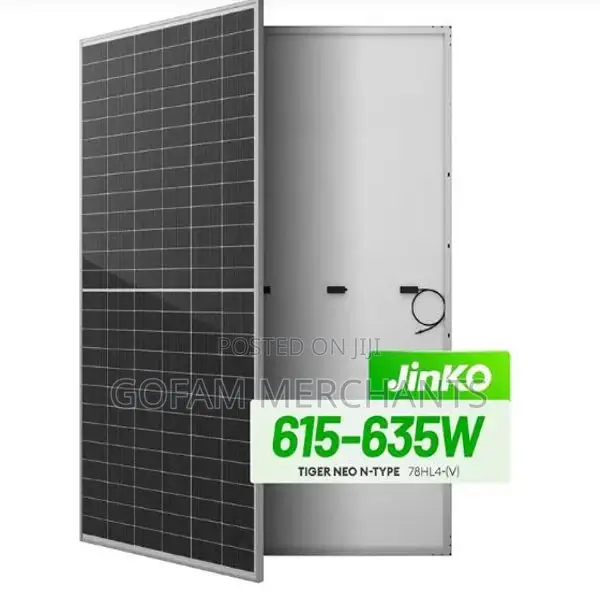 Jinko Mono Facial 615-635w N-Type Commercial Grade Solar Panels