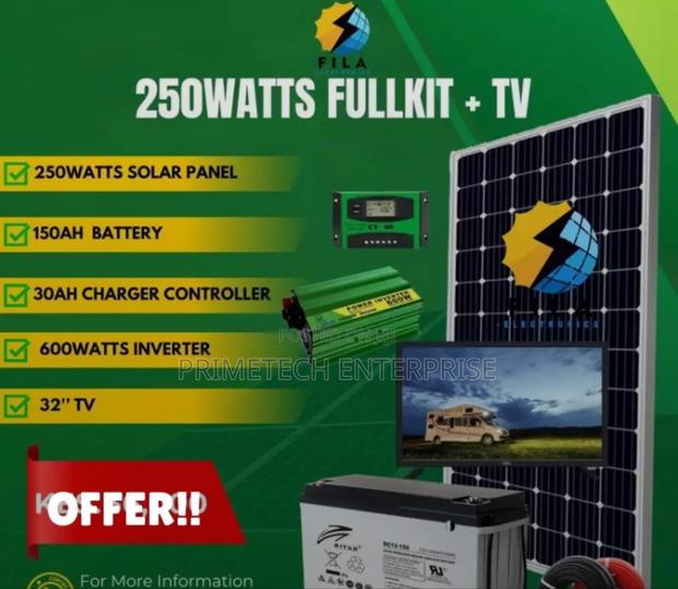 250watts Full Solar Kit With Tv (Primetech) - main view