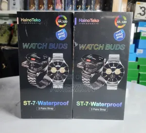 Haino Teko St-7 Waterproof Watch Buds Ith 3 Pair Straps - Black