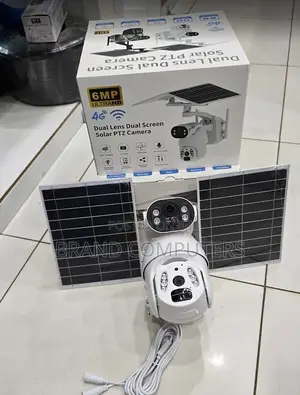 6mp Dual Lens 4g Solar Powered Ubox CCTV Security Camera With Audio