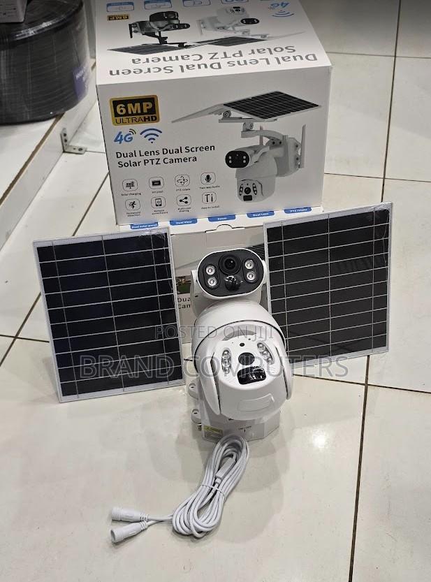 Ubox 6mp Dual Lens Solar CCTV Camera With Sim Card Slot