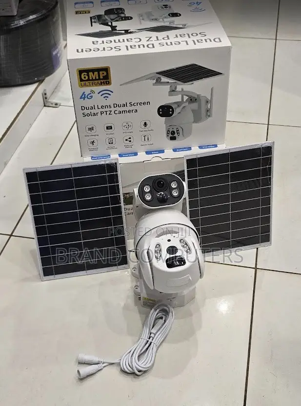 Ubox 6mp Dual Lens Solar CCTV Camera With Sim Card Slot