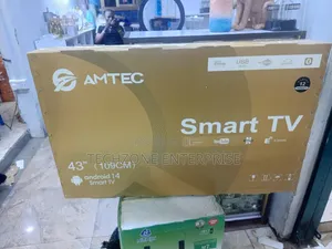 Amtec 43 Inches Smart Android Flameless Tv
