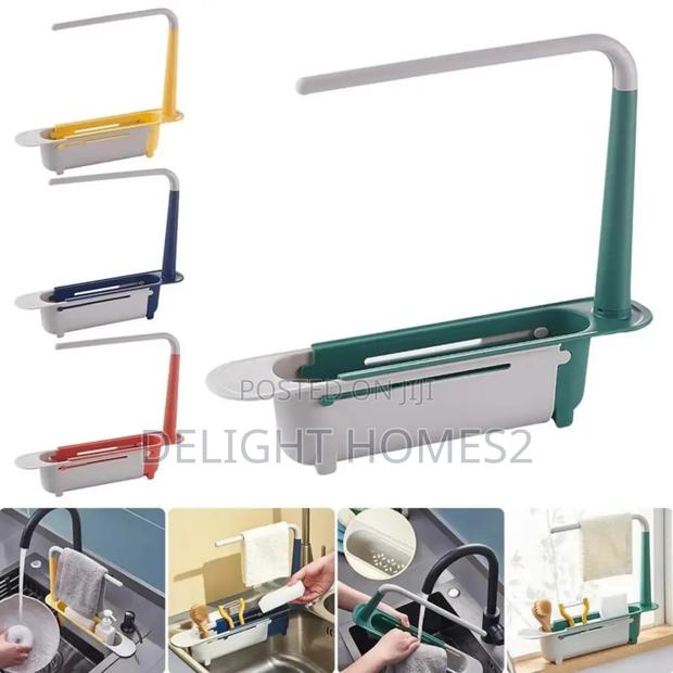 Telescopic Sink Shelf Kitchen Sinks Organizer_cu