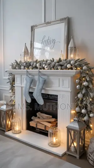  White / Flocked 2.5m Christmas Decorative Garland