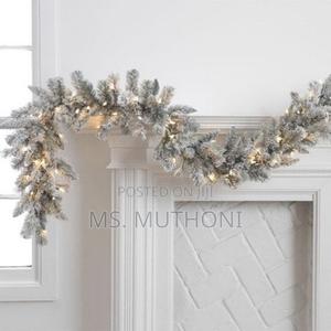 White / Flocked 2.5m Christmas Decorative Garland - thumbnail 2