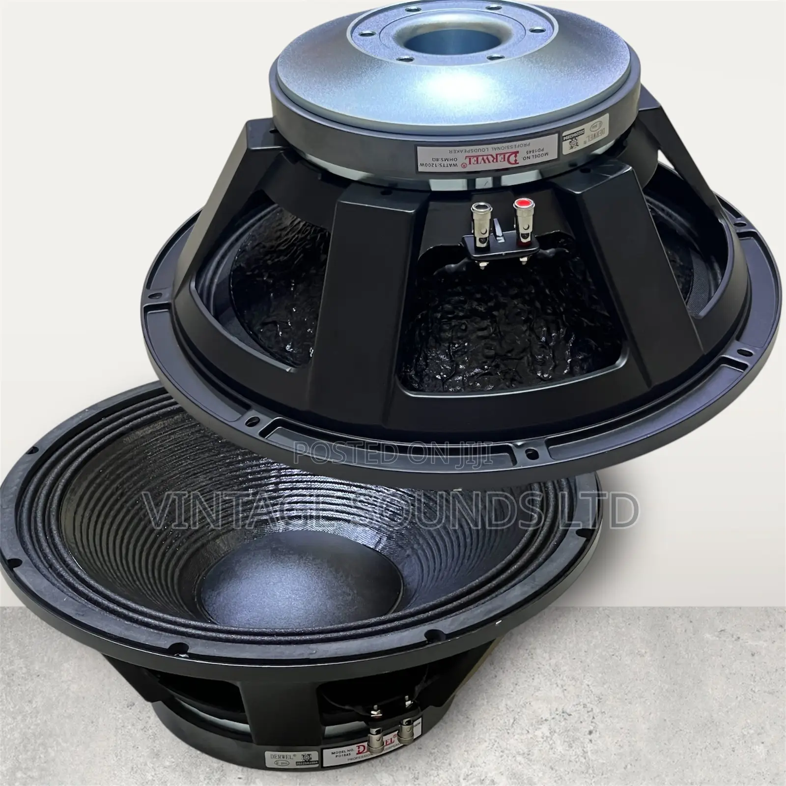 Derwel Pd1845 Subwoofer Bass Speaker 1200watts RMS ( Silver Magnate)