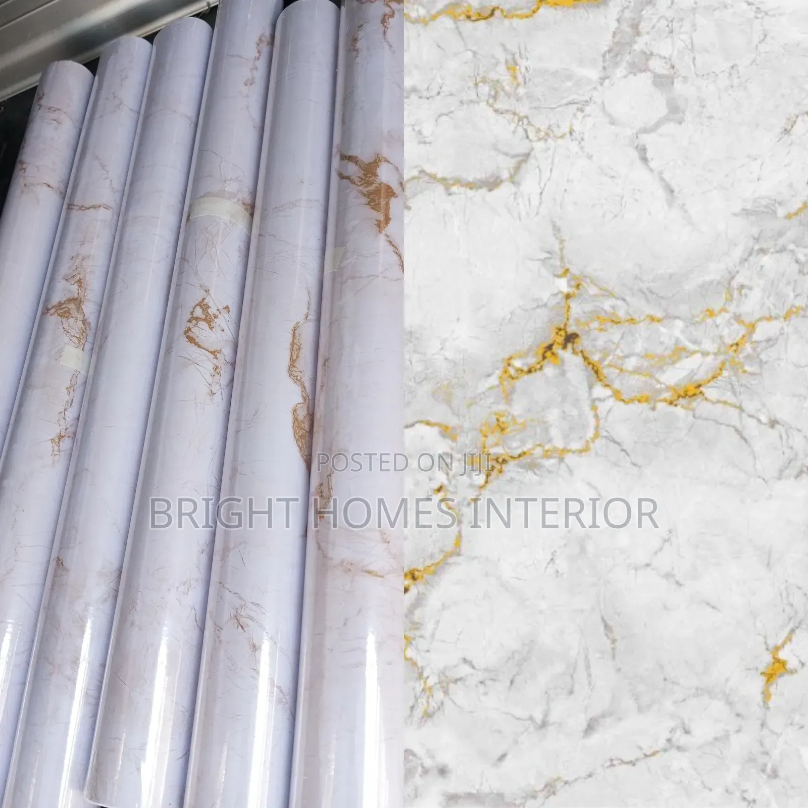 Unique Peel and Stick Gold Marble Contact Paper