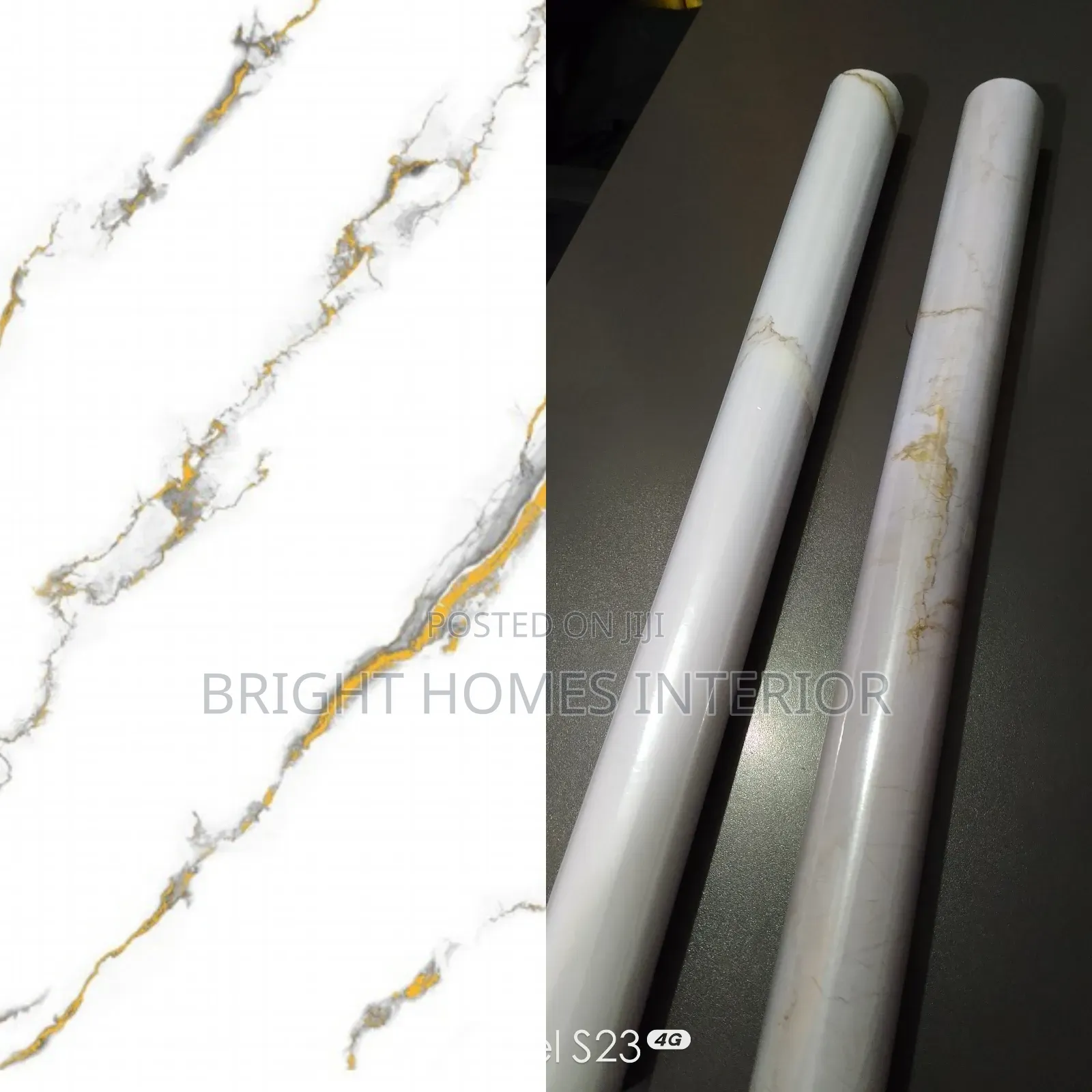 Marble Gold Contact Paper for Tv Stand and Kitchen Tops