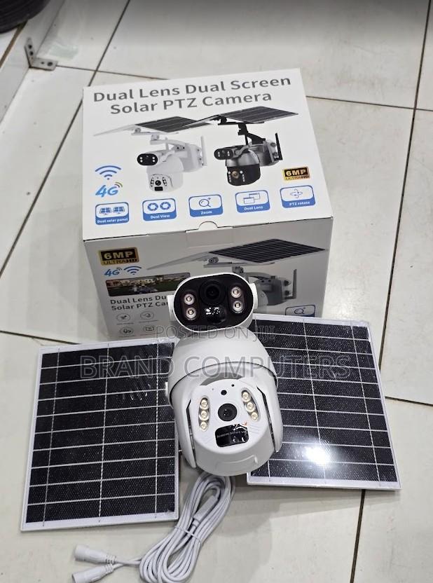 Simcard Solar 6mp Dual Lens CCTV Security Camera With Duo Solar Panel - main view