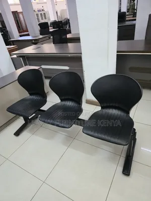 Classic Black Public Waiting Bench