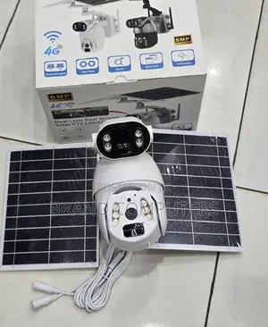 Dual Lens Solar Powered CCTV Camera Simcard Enabled Full Hd 6mp