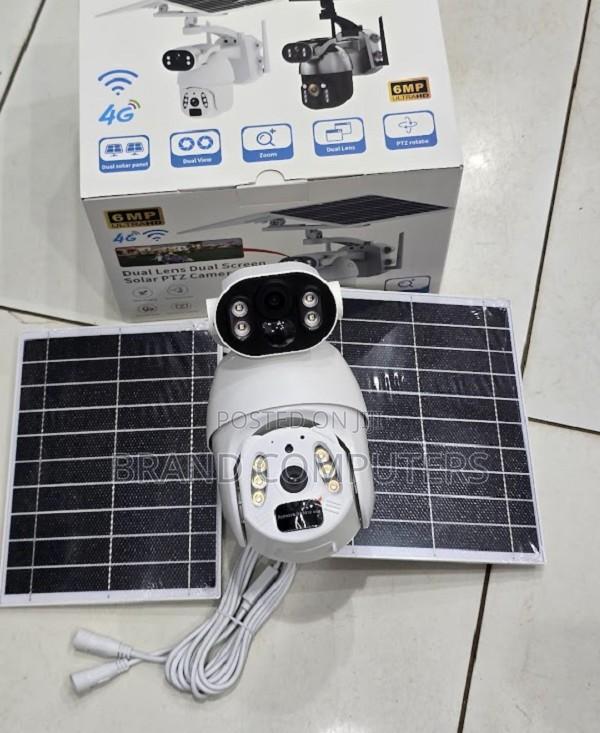 Dual Lens Solar Powered CCTV Camera Simcard Enabled Full Hd 6mp