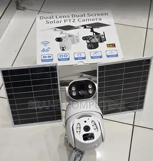 4g 6mp Ubox Dual Lens Dual Screen Solar PTZ Camera With Simcard Slot