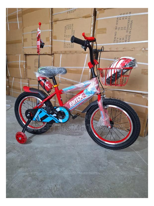 Red BMX Size 20 With Helmet