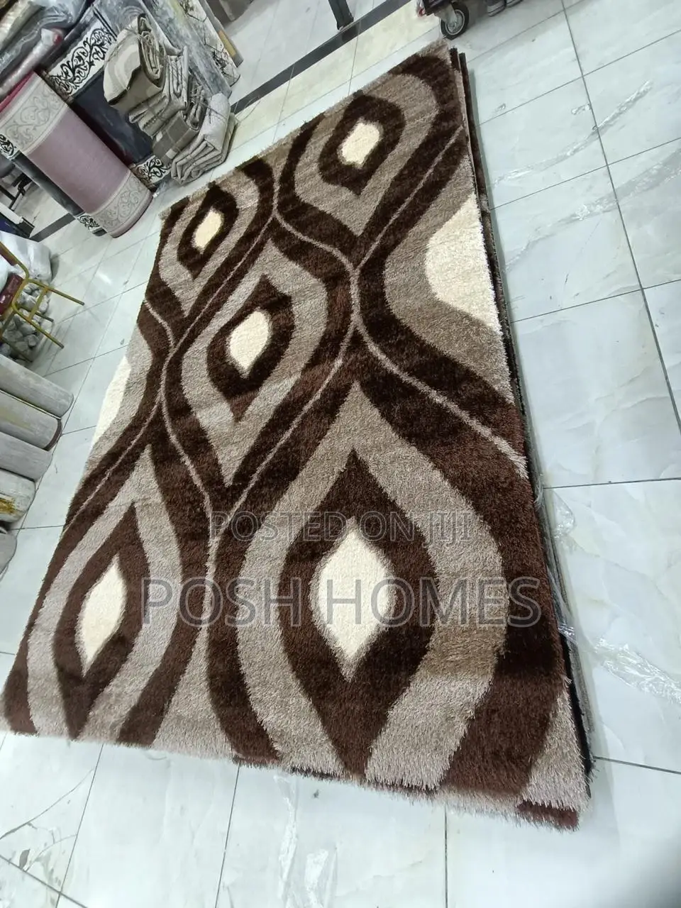 Brown Triangle Turkish Soft Carpets