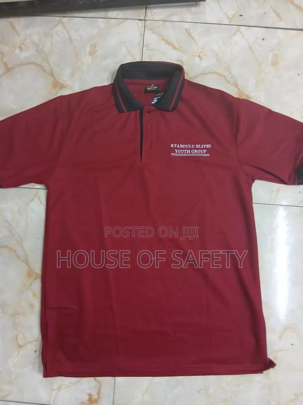 Maroon Polo and Black Collar - thumbnail 2
