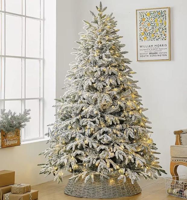 Flocked Premium PVC Prelit Christmas Tree - main view