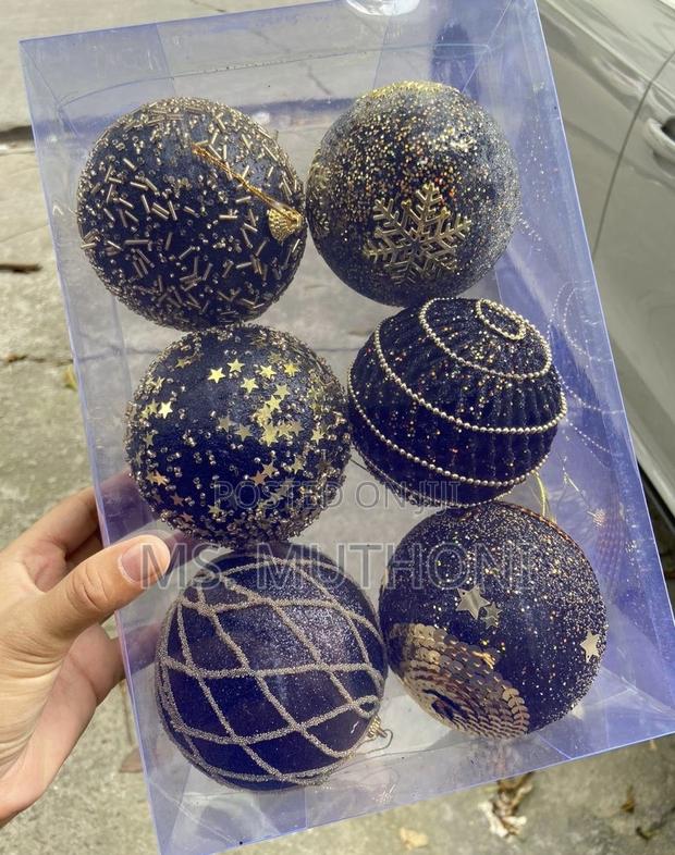 10 Cm Luxury 6pc Big Size Christmas Tree Decor Balls - thumbnail 2