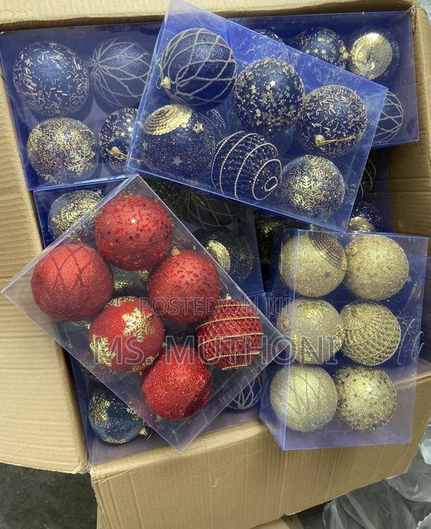 10 Cm Luxury 6pc Big Size Christmas Tree Decor Balls - thumbnail 3
