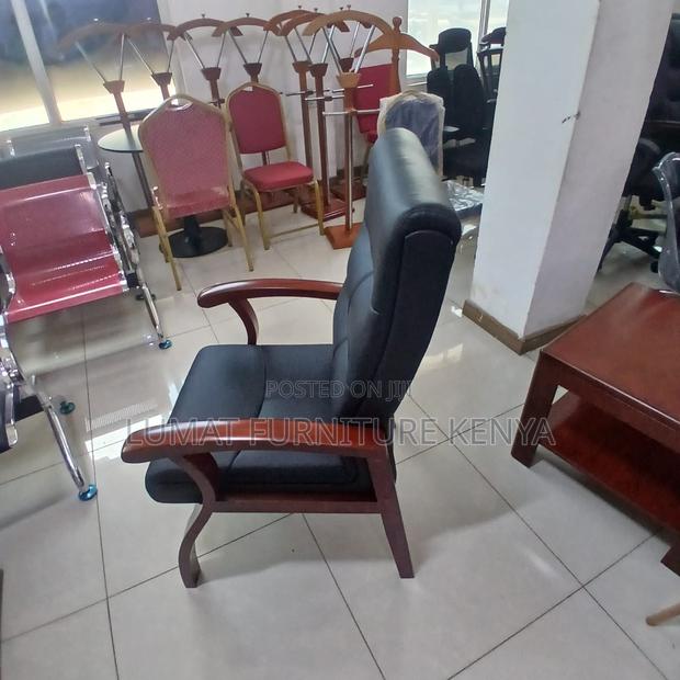 Polished Wood Office Seat - thumbnail 6