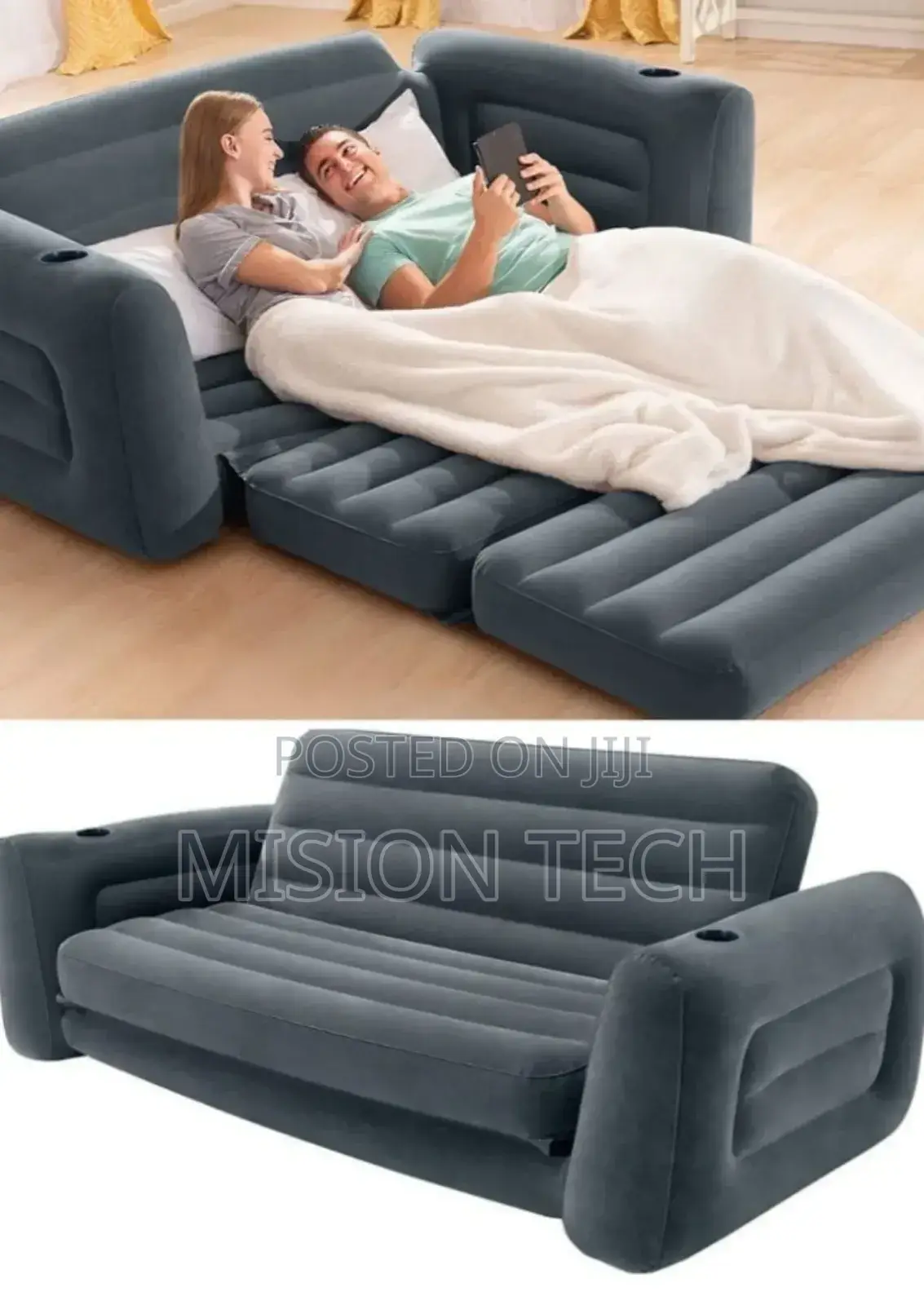 3 Seater Pull Out Sofa Bed With an Electric Air Pump