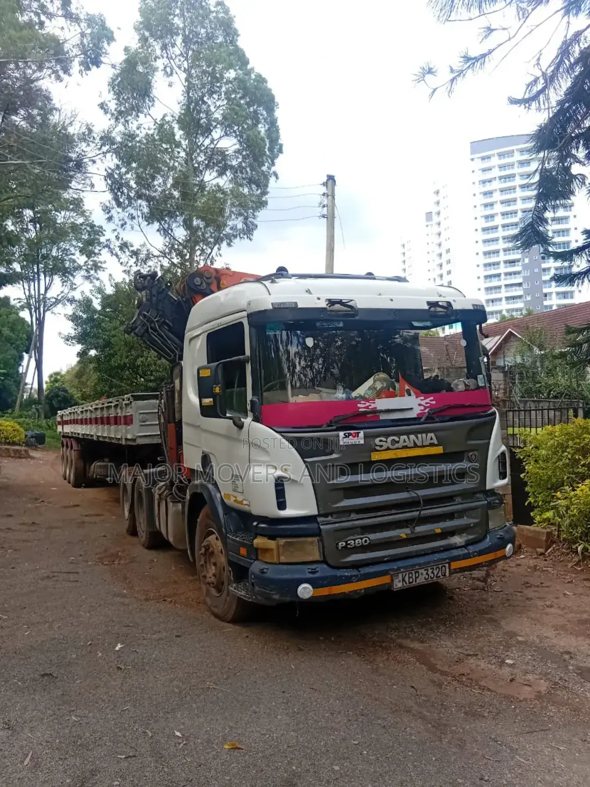Trailers With Cranes Are at Hand for Hoisting and Logistics