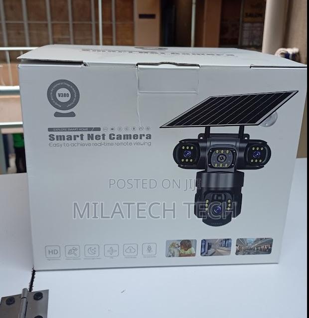 Solar Powered PTZ Camera Tripple Lens - main view