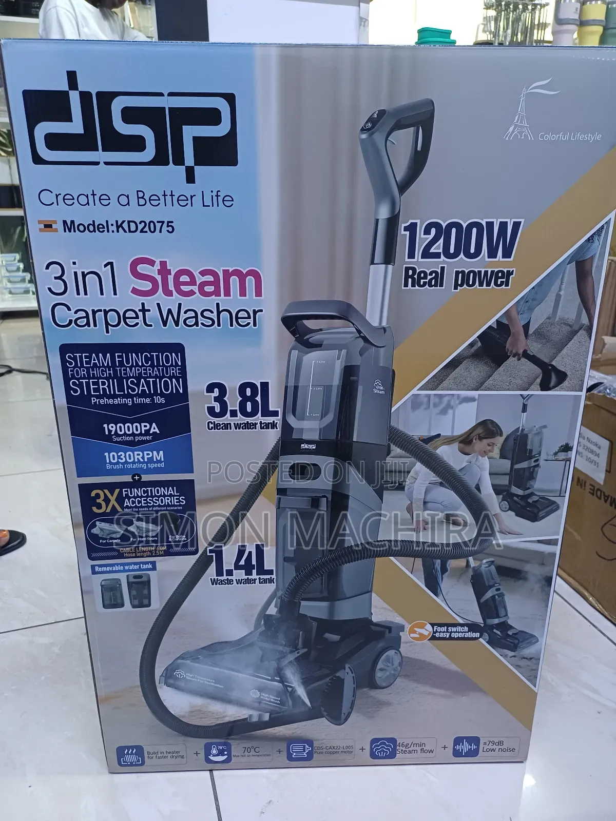3 In 1 Wet And Dry Carpet Washing Machine Vacuum Cleaner
