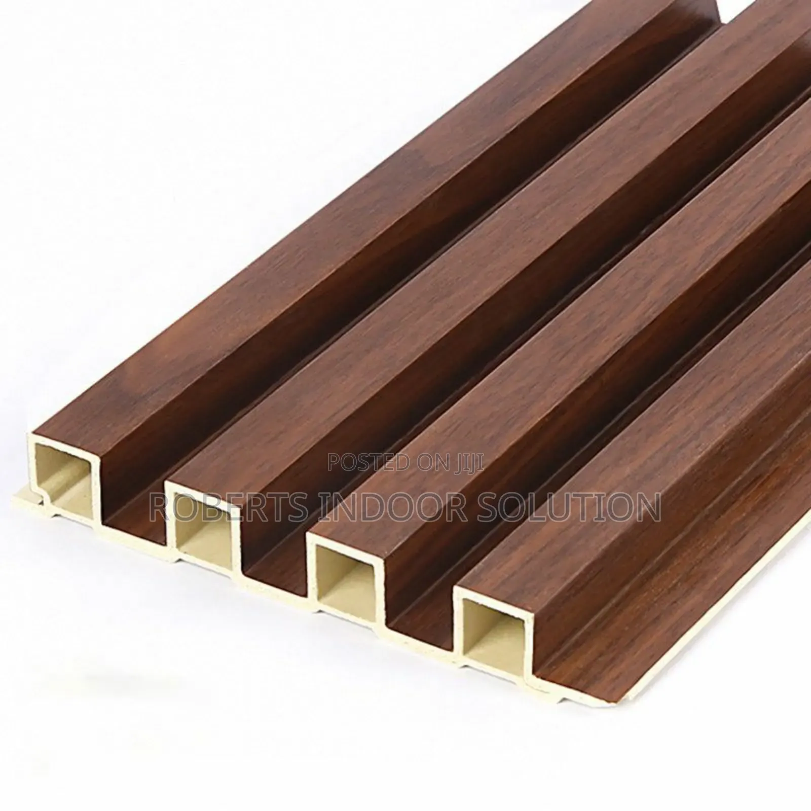 Deep Brown Textured Fluted Panel 0.16x2.9 Meters Uses Glue