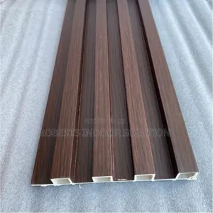 Modern Brown Groove Panel 0.16x2.9 Meters Uses Glue