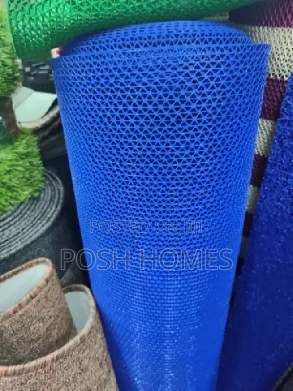 Blue PVC Anti Slip PVC Carpets Perforated