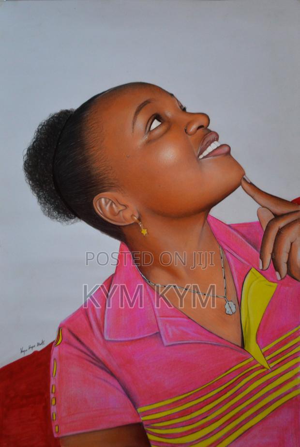 Pencil, Colored and Charcoal Portrait Drawing - thumbnail 3
