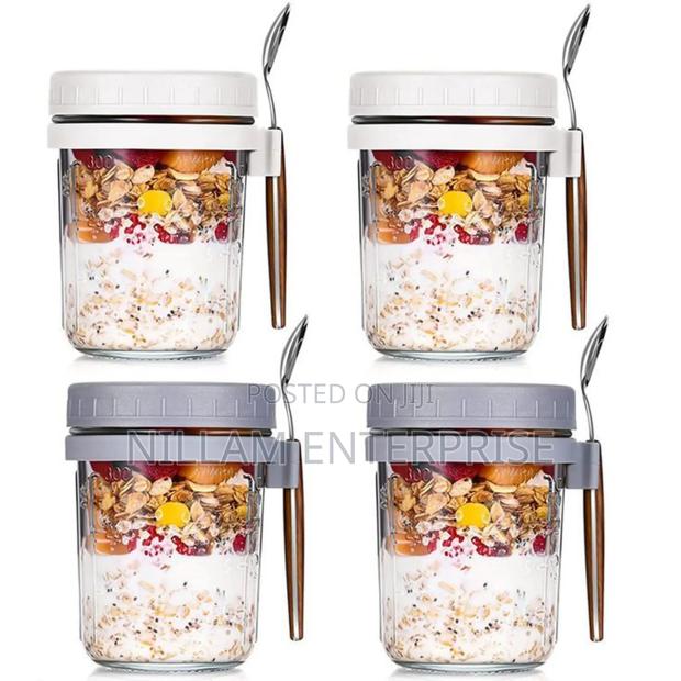 4pc Set Overnight Oats Jar 350ml - thumbnail 4