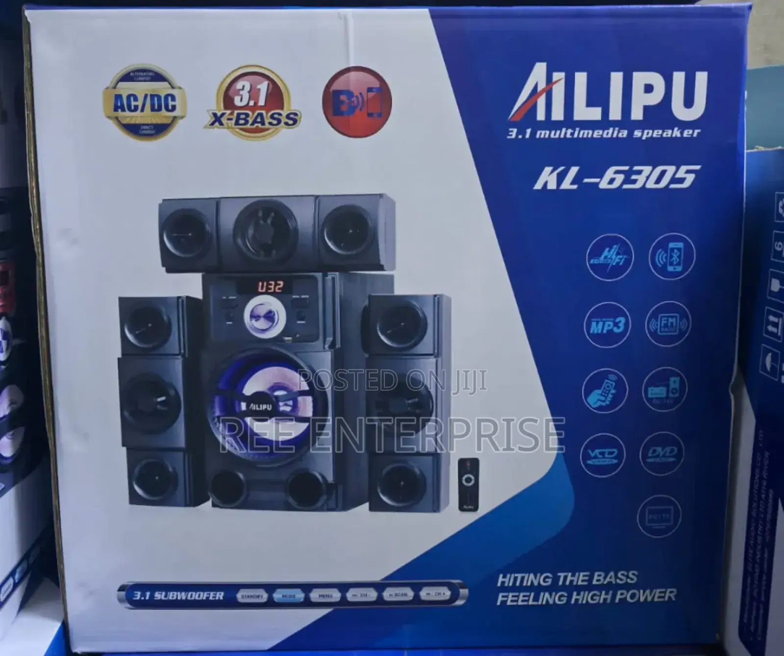 3.1ch Ailipu Homethearte Multimedia Speaker System Woofer