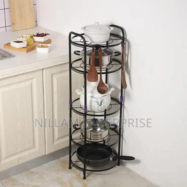 Premium Quality 5 Tier Pot Rack Holder - thumbnail 3
