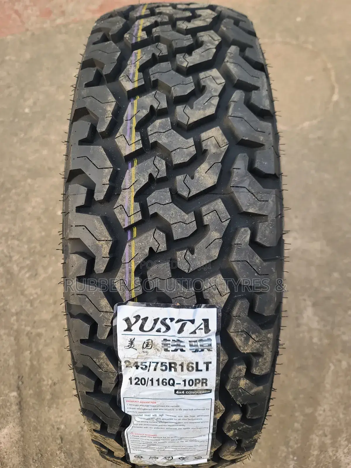 245/75r16 Yusta Tyres L/T10pr All-Terrain