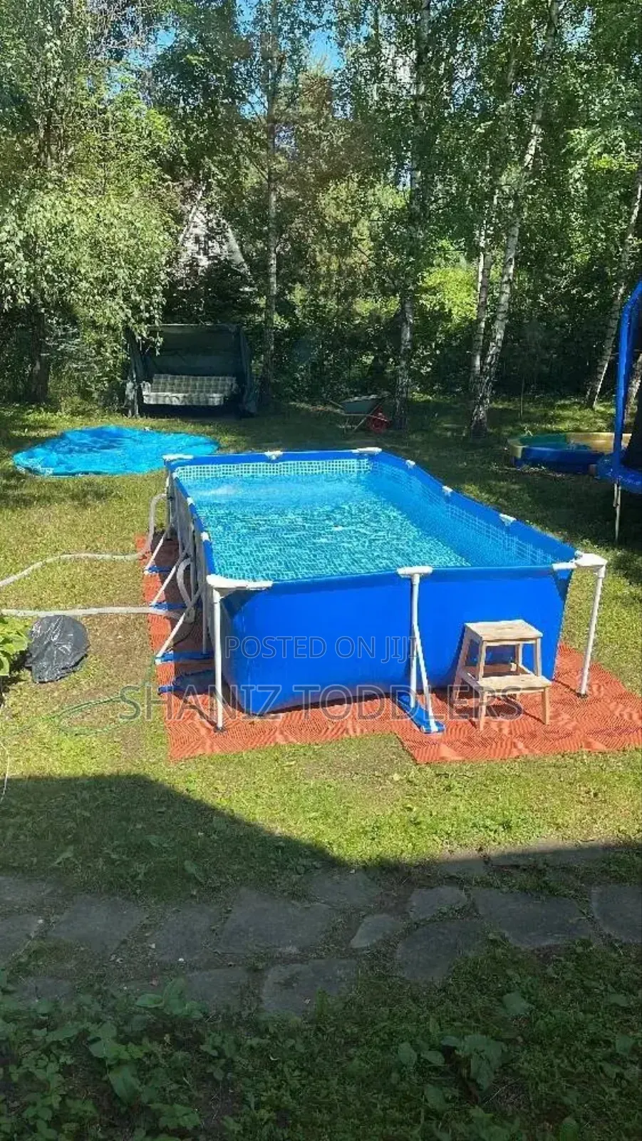 Intex Rectangular Metallic Swimming Pool (4.5m by 2.2m by 84cm )