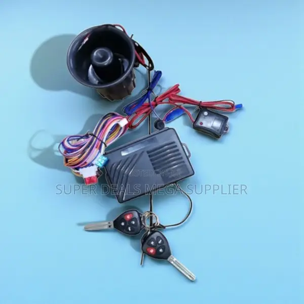 Universal Car Security Kit With Flip Remotes and Siren Alarm