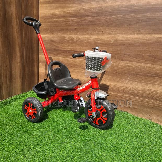 Fun Joy Kids Push. Tricycle With Safety Belt. - thumbnail 2