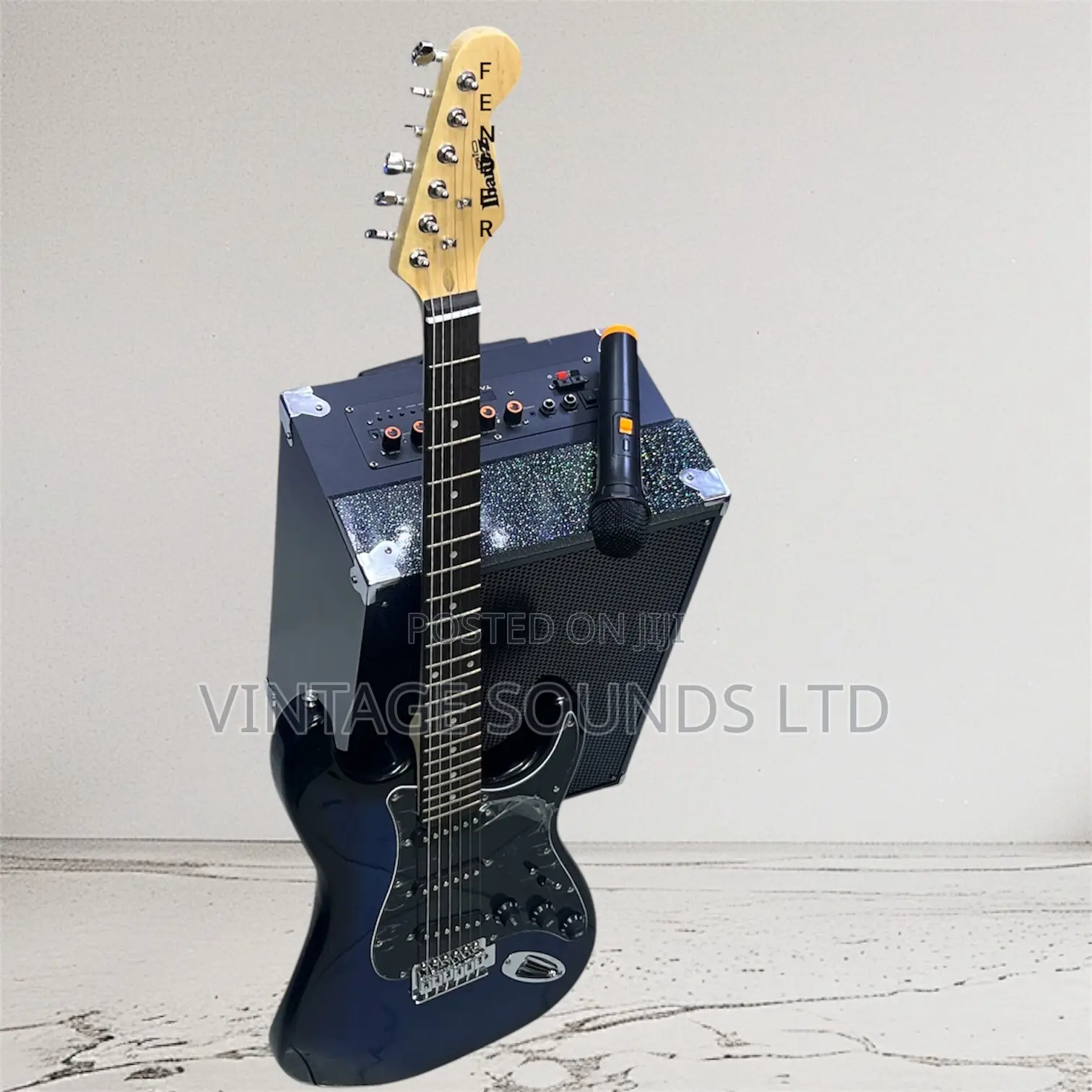 Fender Electric Guitar ,Speaker +Wireless Mic