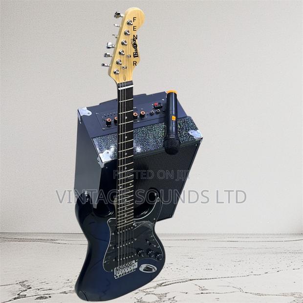 Fender Electric Guitar ,Speaker +Wireless Mic - thumbnail 2
