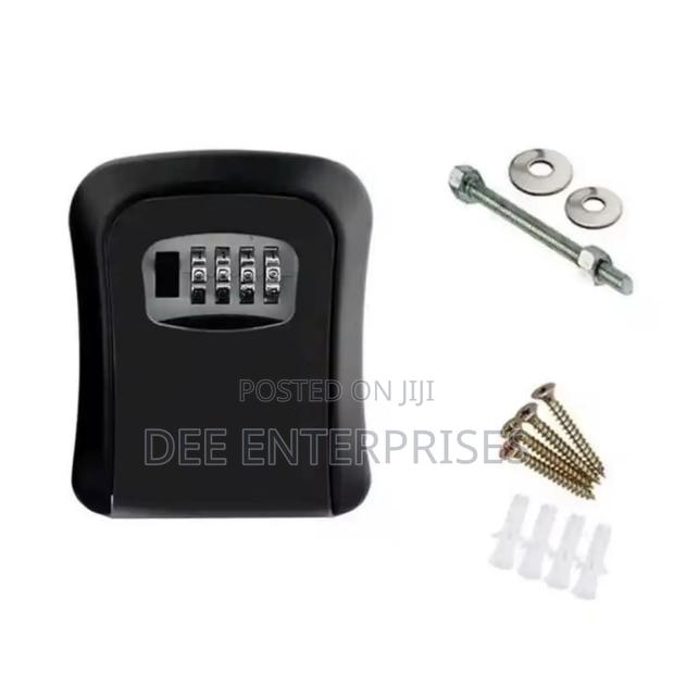 Wall-Mounted Key Lock Box Full Metallic 4-Digit Combination Key Safe - thumbnail 2