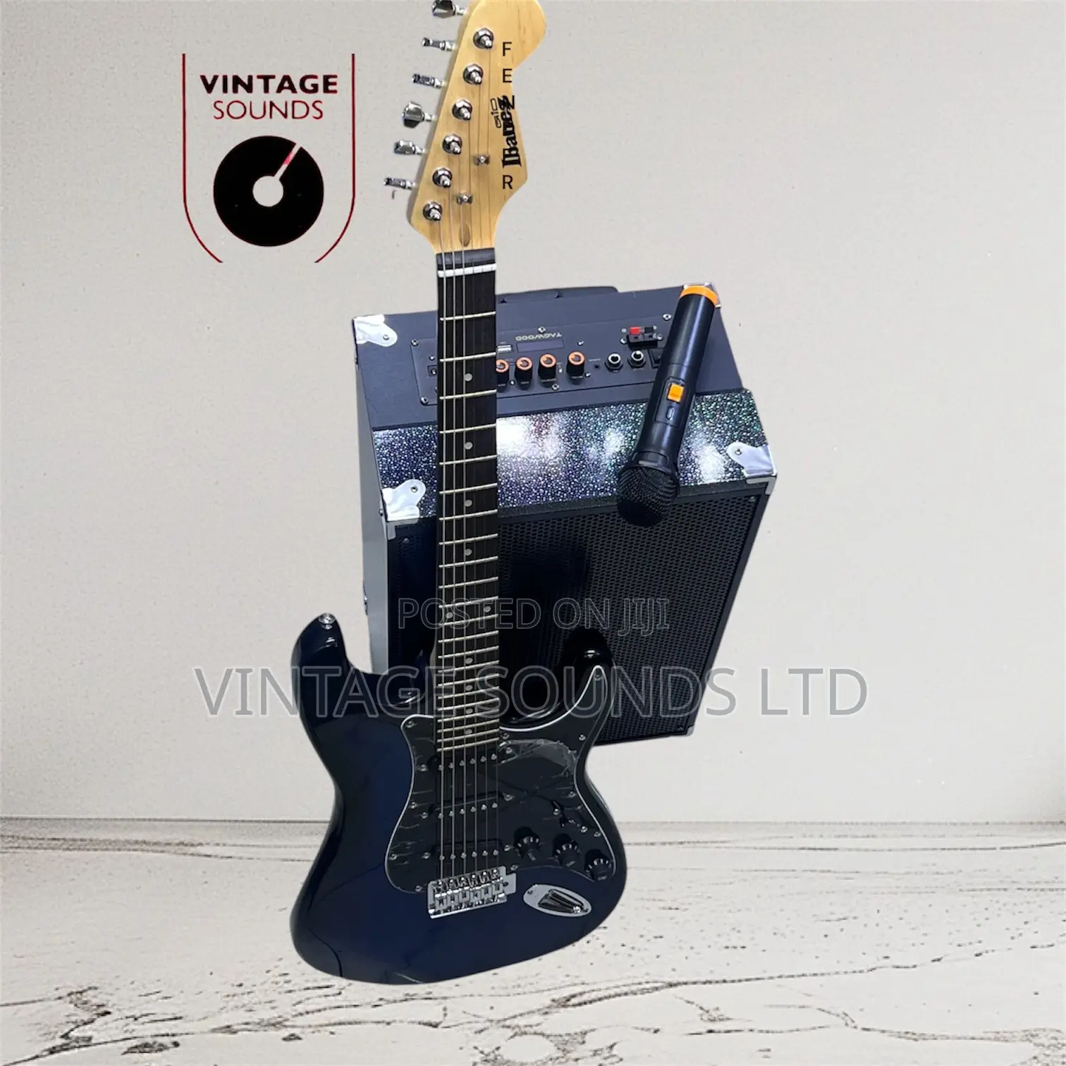 Fender Electric Guitar ,Portable Speaker Combo +Wireless Mic
